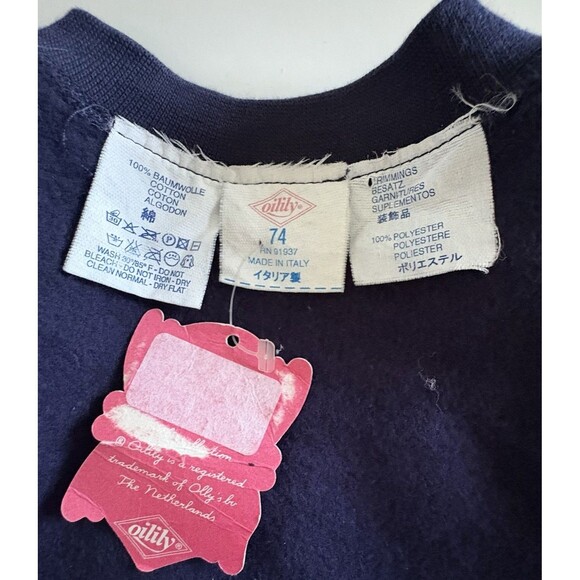 OILILY Baby's Collection Navy Blue Sweatshirt NWT Size 12M HRH Duckling Swan - Picture 9 of 9